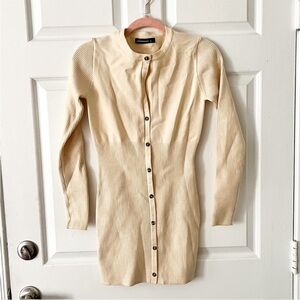 Olivaceous Cream Mini Dress